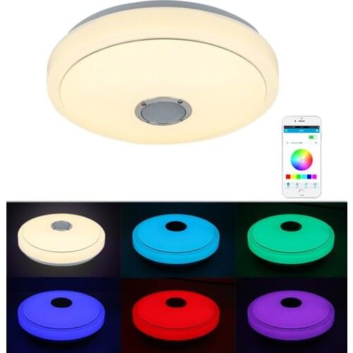 Music LED Ceiling Lights RGB APP Control 30W 48W Modern Bluetooth Dimming Ceiling Lamp for Bedroom Livingroom AC85-265V