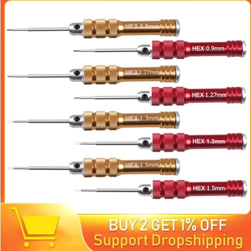 HSS Black Handle Hex Screwdriver Tool Set for RC Helicopter Drone Aircraft Model Metal Repair Tools