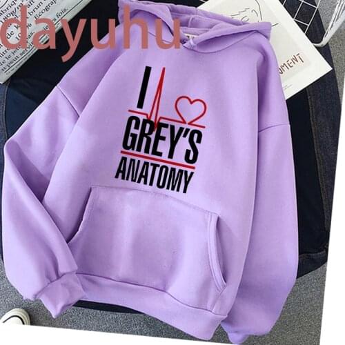 New Greys Anatomy Harajuku Funny Cartoon Hoodies Women You're My Person 90s Graphic Cute Sweatshirts Fashion Casual Hoody Female