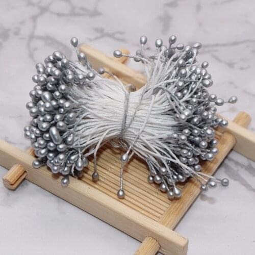 288pcs 3mm multi colors options pearl flower stamen pistil cake decoration for DIY Double heads