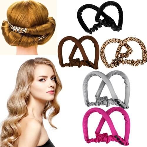 Heatless Hair Curling Ribbon Women Foam Sleep Curling Rod Headband Silk Curls Hair Curler No Heat Waves Hair Curlers Rollers