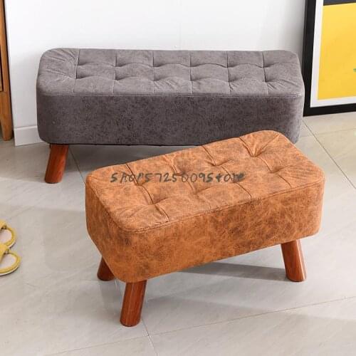 Nordic Retro Style Long Stool American Door Living Room Changing Shoes Stool Net Red Dining Stool Dressing Bedroom Bay Window Lo