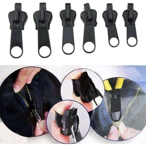 6PCS Repair Kit Universal Zipper Fixer With Metal Slide Fix Any Zippers 3 Different Size For 3# 5# And 7# Pants Accessories Tool
