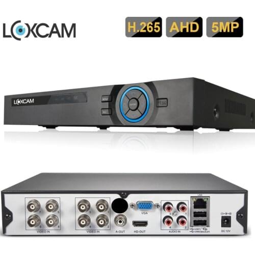 LOXCAM h.265+ 8CH AHD 5MP 2592*1944 CCTV DVR Recorder 6 in 1 5MP AHD CVI NVR video surveillance dvr for security ahd ip camera