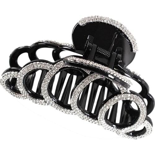 Fashion Hair Clip Hair Crab Clamp Large Rhinestones Jaw Clips Strong Hair Claw Clips Hair Styling Accessories For Women Girl