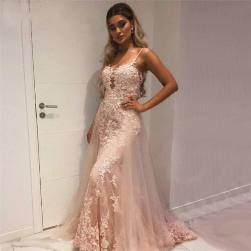 Sexy Sweetheart Mermaid Long Prom Dresses 2021 Tulle Elegant Lace Applique Robe De Soiree Special Occasion Evening Gowns