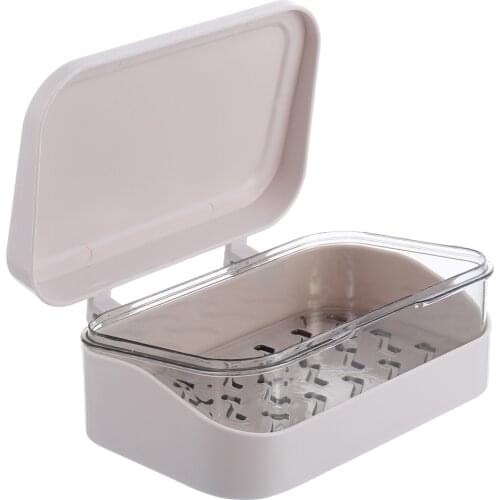 1pc Household Lightweight Portable Soap Case Soap Box Soap Container Soap Rack with Lid for Bathroom Storage Home Use