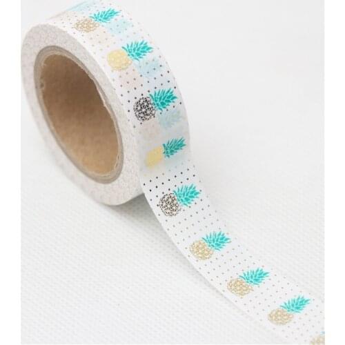 15mm*10m Creative cactus Gilding Washi Tape Adhesive Tape DIY Scrapbooking Sticker Label Masking Tape