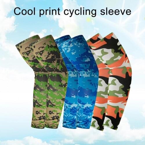 2Pcs Useful UV Protection Arm Sleeve Elastic Touch Chill Sun Protection Sleeve Cycling Arm Sleeves Sport Arm Sleeves for Fishing