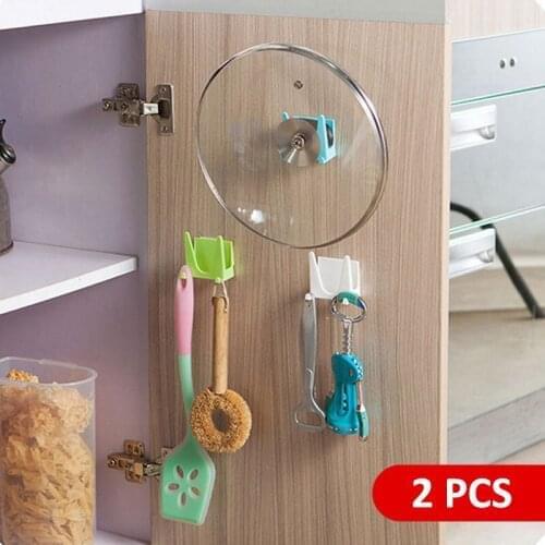 2 pcs Wall-mounted Cutting Board Shelf Pot Lids Holder Pan Cover Spatula Ladle Storage Rack Multifunction kitchen Organizer