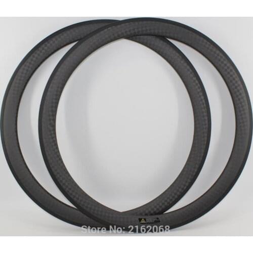2Pcs Newest lightest 700C 50mm tubular rims lightest Road bicycle matte finish 12K full carbon fibre bike wheels rims Free ship