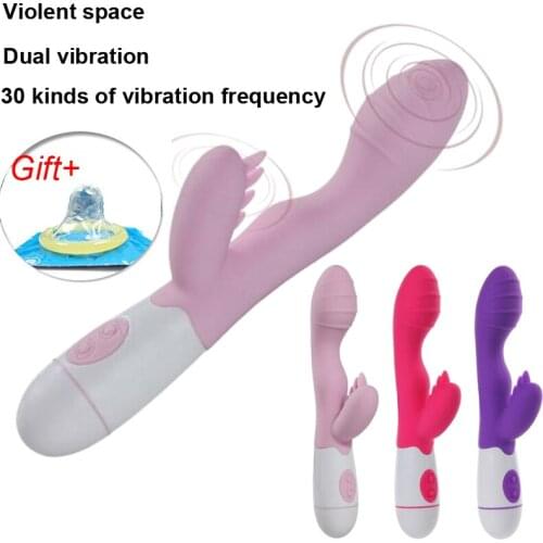 30 Speed Dual Vibration AV Magic wand G spot Rabbit Vibrator sex toys for woman Vagina Clitoris stimulator massager Sextoy femme