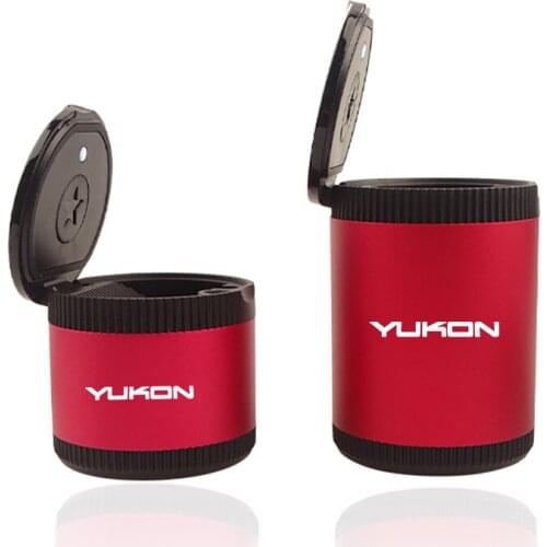 Car Ashtray LED Lights Alloy Ash Tray Aluminum Cup For GMC Acadia Canyon Envoy Safari Sierra Yukon XL car Accessorie