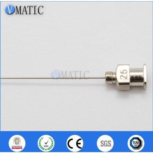 Free Shipping 12Pcs 1'' 25G Precision Stainless Steel Glue Dispensing Needle Tip 1 Inch