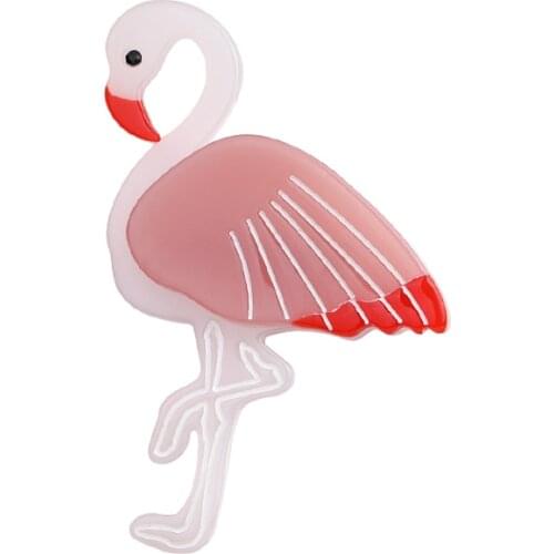 New Fashion Pink Acrylic Swan Bird Brooches for Women Big Resin Acetate Brooch Pins Party Accessories Jewelry Gifts Charm Broche
