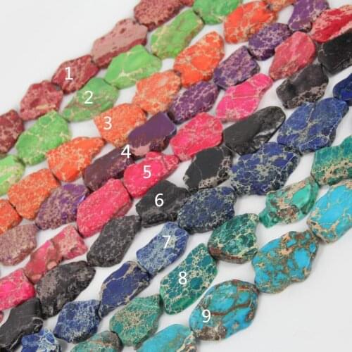 More color Sea Sediment Gems Drilled Slab Beads Pendants strand,Natural Stones Raw Stone Slice Craft Necklace Wholesale Bulk