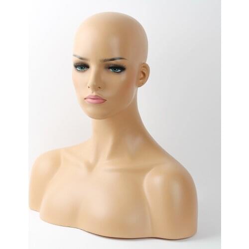 Fiberglass Girl Mannequin Head Bust Sale For Wigs Jewelry And Hat Display
