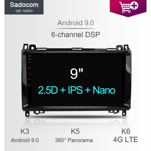 DSP 9" Car DVD Player 8 core 64GB ROM 4GB RAM car radio GPS map autoradio TPMS DVR Android 8.1 For Mercedes Benz Sprinter B200