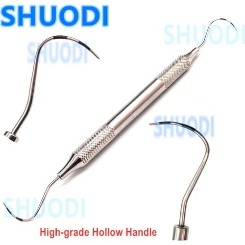 1 piece Hollow Handle Dental Periodontal Probe with Scaler Explorer with Angle C-2 model Dentist Endodontic Instrument Tool