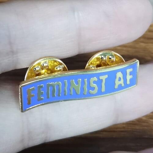 Feminist AF Brooch Perfect gift for a girl boss or a boss lady