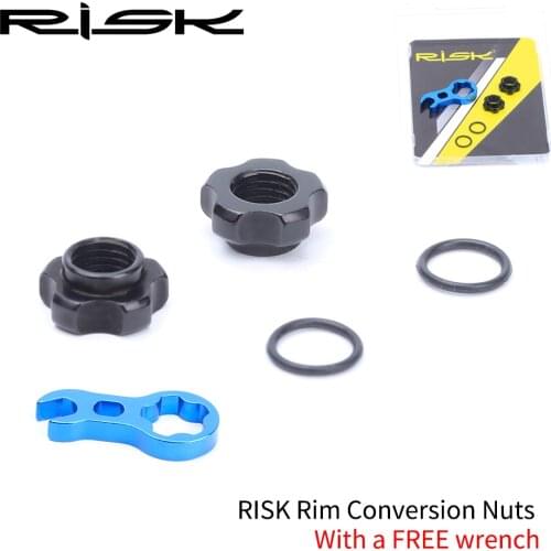 Risk Rim Conversion Nuts with A Free Wrench Only 1.3g / Set Change The AV To FV Easy To Install Protective O-ring