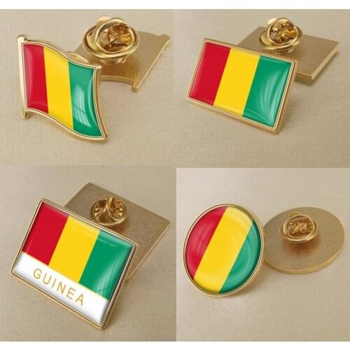 Coat of Arms of Guinea/Guineans Flag National Emblem Brooch/Badges/Lapel Pins