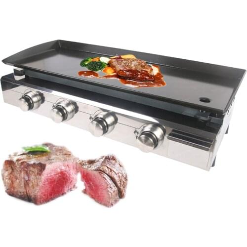 BBQ Grill Outdoor Gas Plancha BBQ Griddle Non-stick Black Iron Cooking Plate Fast Heating Barbecue Tools CE Certification