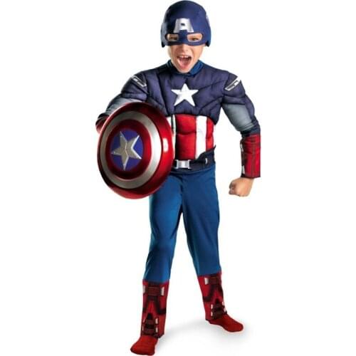 Super Hero Boys Cosplay Costumes Sets for Halloween School Party Wear Kids Muscle Hero Anime Jumpsuit with Mask