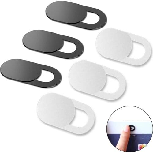 Black White Anti-Spy Webcam Cover Camera Mobile Phone Privacy Sticker Slide Magnet Web Cam Cover for Macbook IPad IPhone Laptops