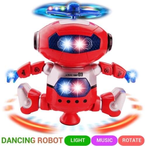 Hot 360 Space Rotating Smart Dance Astronaut Robot Music LED Light Electronic Walking Funny Toys for Kids Children Birthday Gift
