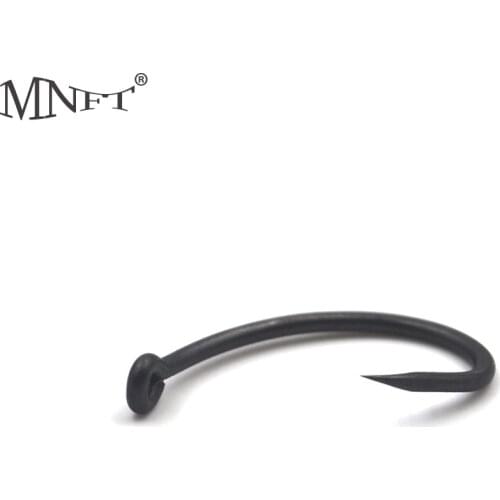 MNFT 30PCS #6 # 8 #10 Carp Fishing Hook Matt Blac Coating High Carbon Stainless Steel Hooks Sharp Fish Barbed Hooks