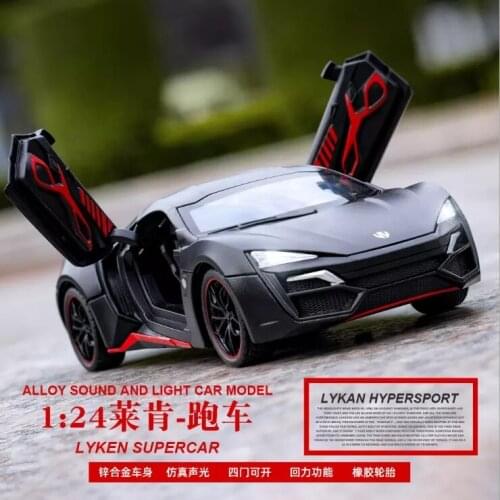 Simulation 1:24 Lycan alloy car model children sports car presents childrens birthday gifts