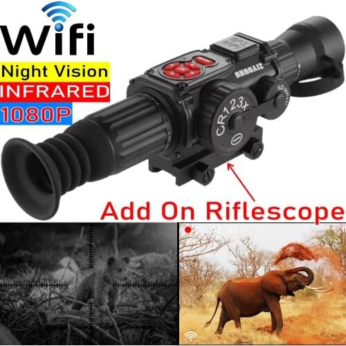 Night Vision Riflescope Wifi Monocular Day / NV HD 1080P IR Camera Cam Hunting Trail Scope telescope Video Recorder binocular