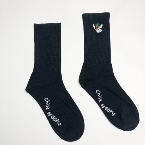 Angels Men New Novelty Tyler The Creator Golf Skateboard Harajuku Athlete Socks Parkour Street Cotton Hip Hop 22CM N316