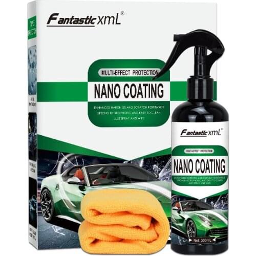 Car Nano Ceramic Coating Spray -Waterless Car Wash Polish Super Hydrophobic Polish & Polymer Paint Sealant Detailing
