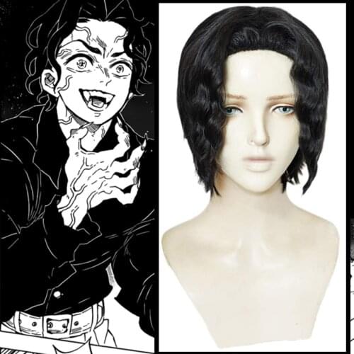 Anime Demon Slayer Kimetsu No Yaiba Cosplay Wigs Kibutsuji Muzan Cosplay Wig Synthetic Wig Hair Halloween Hair Blade Of Demon
