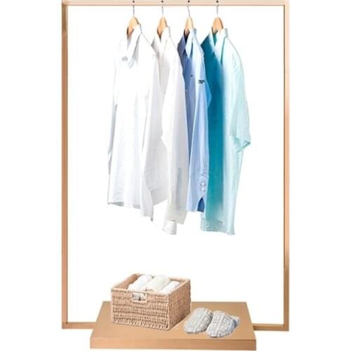 Stainless Steel Garment Shelf Clothing Store Floor Display Rack Window Exhibition Props Dress Pants Display Rack Shirt Hanger