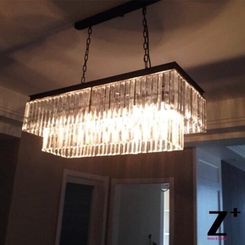 Replica item industrial length 125cm 1920S ODEON CLEAR GLASS FRINGE RECTANGULAR CHANDELIER vintage k9 lustre crystal
