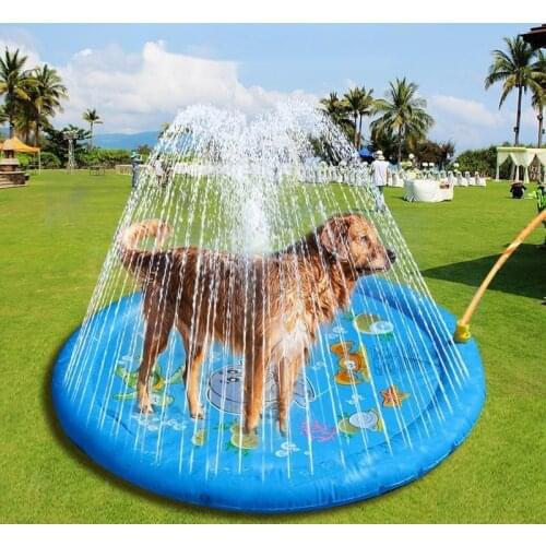 Dog Swimming Pool Kennel Outdoor Water Toy Pet Products New Pets Water Spray Pad Dogs Children Outdoor Play Water Spray Pad
