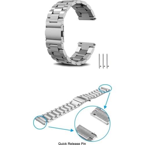 20mm Stainless Steel Watchband For Huawei Honor ES Smart watch Accessories Wristband Metal Men strap Bracelet