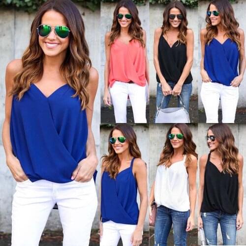 New summer womens clothing chiffon blouses v-neck shirts european womens blouses womens summer shirts s-6xl size tank 5148
