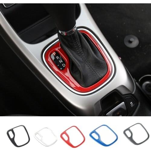 SHINEKA Car Styling Auto Interior Gear Shift Panel Cover Frame Trim Ring Fit for Jeep Compass 2017 Car Accessories