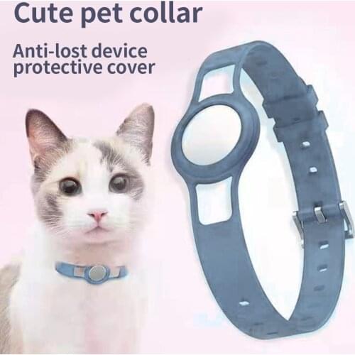 Pet Silicone Protetive Case for Apple AirTag Pet Dog Cat Adjustable Collar Strap for Small Dogs Pet Accessories