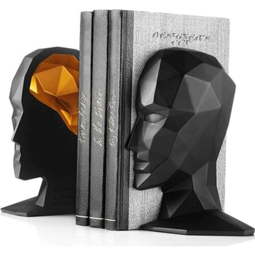 Modern Art Elegant European Study of High-Grade Office Decorations Resin Crafts Human Face Brain Bookends Best GIFT