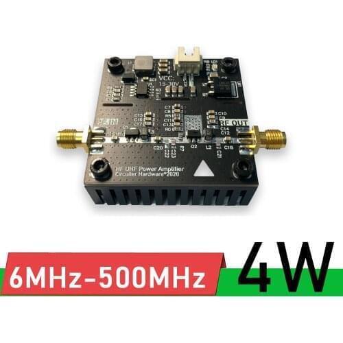 4W 6MHZ-500MHz FM HF VHF UHF RF Power Amplifier High Frequency For Ham Radio AMP Walkie talkie Shortwave 433M 315M remote