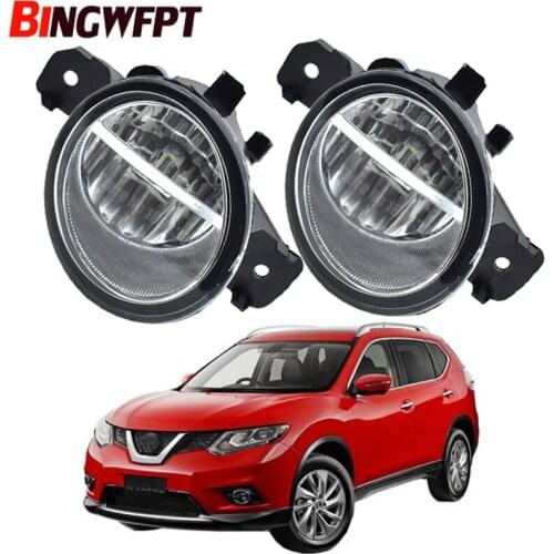 1pair Fog Light Assembly Car Front Bumper LED Fog Light 12V Halogen lamp For Nissan X-Trail T32 2014 2015 2016