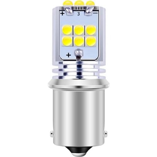 1Pcs 1156 BA15S P21W 7506 R5W R10W Super Bright 1800Lm LED Auto Turn Signal Reverse Lamp Tail Brake Bulb Daytime Running Lights