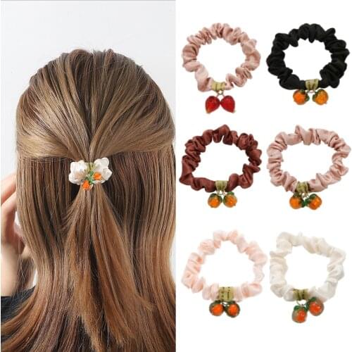 1PC Korean of Floral Summer Small Fresh Braider Hair Rope Girl Heart Cute Hair Ring Simple Ball Head Ponytail