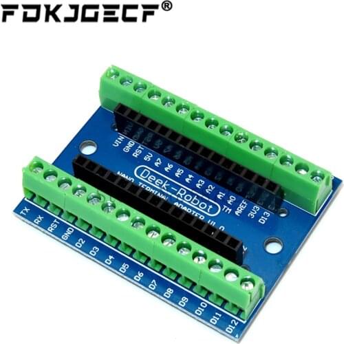 1PCS NANO V3.0 3.0 Controller Terminal Adapter Expansion Board NANO IO Shield Simple Extension Plate For Arduino AVR ATMEGA328P