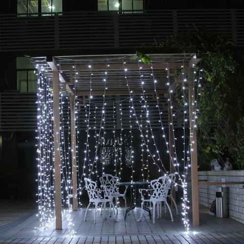 10pcs 3M(L)x3M(H) 300led fairy string icicle led curtain light Xmas Christmas Wedding garden party 12strand Twinkle Window Decor